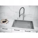 Кухонная мойка Paulmark Next-Skew PM887444-BS 74x44 см, нержавеющая сталь