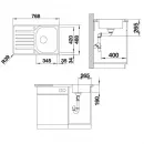 Кухонная мойка Blanco Lantos 45S-IF Compact Полированная сталь 519059