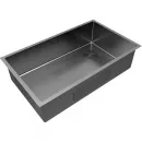 Кухонная мойка Paulmark Next-Skew PM887444-GM 74x44 см, вороненая сталь