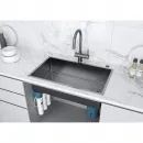 Кухонная мойка Paulmark Next-Skew PM887444-GM 74x44 см, вороненая сталь