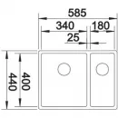 Кухонная мойка Blanco Claron 340/180-IF InFino зеркальная полированная сталь 521607