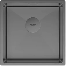 Кухонная мойка Paulmark Next PM214444-GM 44x44 см, вороненая сталь