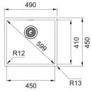 Кухонная мойка Franke Box BXX 210-45 нержавеющая сталь 127.0679.183