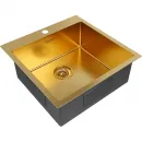 Кухонная мойка Paulmark Kroner PM215151-BG 51x51 см, золотой матовый