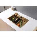 Кухонная мойка Abber Wasser Kreis AF2194G 68x46 см, золотой матовый