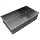 Кухонная мойка Paulmark Next PM217444-GM 74x44 см, вороненая сталь