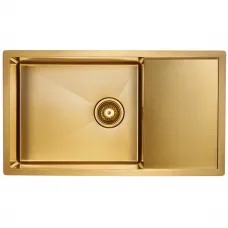 Кухонная мойка Paulmark Platte золотой матовый PM807844-BG