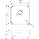 Кухонная мойка нержавеющая сталь Omoikiri Omi 44-U/IF-IN Quadro