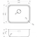 Кухонная мойка нержавеющая сталь Omoikiri Omi 54-U/IF-IN
