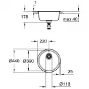 Кухонная мойка Grohe K200 нержавеющая сталь 31720SD0