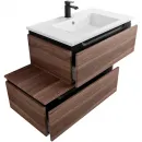 Тумба Cezares Slider SLIDER-800-1C-PI-NA-P 80 см, напольная, орех дымчатый