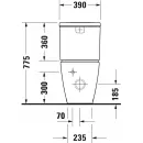 Чаша напольного безободкового унитаза Duravit D-Neo 2002090000