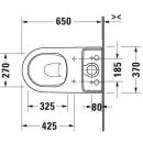 Чаша напольного безободкового унитаза Duravit D-Neo 2002090000
