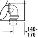 Чаша напольного безободкового унитаза Duravit D-Neo 2002090000