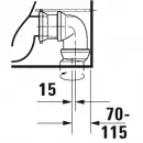 Чаша напольного безободкового унитаза Duravit D-Neo 2002090000