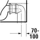 Чаша напольного безободкового унитаза Duravit D-Neo 2002090000
