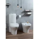 Унитаз-компакт Jacob Delafon Nouvelle Vague UJK102-00 + ETL212-00 + E20068-00 безободковый, с сиденьем микролифт, белый