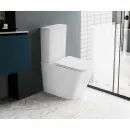 Унитаз-компакт Abber Rechteck AC1210TMW безободковый, торнадо, с сиденьем микролифт, белый матовый