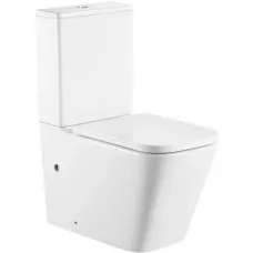 Унитаз-компакт Abber Rechteck AC1210T безободковый, торнадо, с сиденьем микролифт, белый