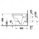 Унитаз подвесной Duravit D-Neo 2578090000 безободковый, альпийский белый