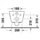 Унитаз подвесной Duravit D-Neo 2578090000 безободковый, альпийский белый