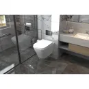 Унитаз подвесной Abber Rechteck AC1200 безободковый, с сиденьем микролифт, белый