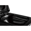 Унитаз подвесной Abber Rechteck AC1200MB безободковый, с сиденьем микролифт, черный матовый