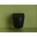 Унитаз подвесной Ceramica Nova Uno CN11001MB безободковый, с сиденьем микролифт, черный матовый