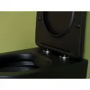Унитаз подвесной Ceramica Nova Uno CN11001MB безободковый, с сиденьем микролифт, черный матовый