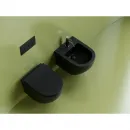 Унитаз подвесной Ceramica Nova Uno CN11001MB безободковый, с сиденьем микролифт, черный матовый