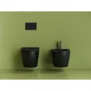 Унитаз подвесной Ceramica Nova Uno CN11001MB безободковый, с сиденьем микролифт, черный матовый