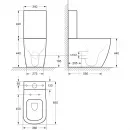 Чаша напольного безободкового унитаза Cezares Lux CZR-159-CPR