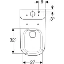 Чаша напольного безободкового унитаза Geberit Smyle 500.212.01.1