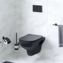 Унитаз подвесной Am.Pm X-Joy C85A1700MBSC безободковый, с сиденьем микролифт, черный матовый