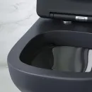 Унитаз подвесной Am.Pm X-Joy C85A1700MBSC безободковый, с сиденьем микролифт, черный матовый