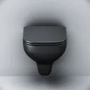 Унитаз подвесной Am.Pm X-Joy C85A1700MBSC безободковый, с сиденьем микролифт, черный матовый