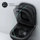 Унитаз подвесной Am.Pm X-Joy C85A1700MBSC безободковый, с сиденьем микролифт, черный матовый