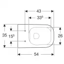 Унитаз подвесной Geberit Smyle Square 500.208.01.1 безободковый, белый