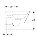 Унитаз подвесной Geberit Smyle Square 500.208.01.1 безободковый, белый