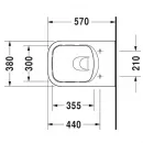Унитаз подвесной Duravit P3 Comforts 2561090000 безободковый, альпийский белый