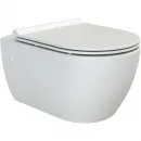 Унитаз подвесной Boheme Bianca 963-SET-W безободковый, с сиденьем микролифт, белый