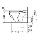 Чаша напольного унитаза Duravit Starck 3 0126090000