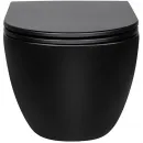 Унитаз подвесной Vincea Evo VT1-34MB безободковый, с сиденьем микролифт, черный матовый