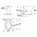 Унитаз приставной с вертикальным выпуском Grohe Bau Ceramic 39431000