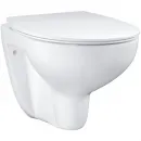 Унитаз подвесной Grohe Bau Ceramic 39899000 безободковый, с сиденьем микролифт, альпийский белый