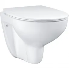 Унитаз подвесной Grohe Bau Ceramic 39899000 безободковый, с сиденьем микролифт, альпийский белый