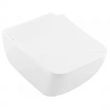 Унитаз подвесной Villeroy & Boch Venticello 4611R0R1 + 9M80S101 безободковый, с сиденьем микролифт, альпийский белый