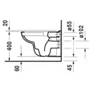 Унитаз подвесной Duravit D-Code 25700900002 безободковый, альпийский белый