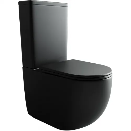 Унитаз-компакт Ceramica Nova Metropol CN4001MB безободковый, с сиденьем микролифт, черный матовый
