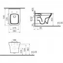Унитаз подвесной VitrA Zentrum Square 7484B003-0075 безободковый, белый